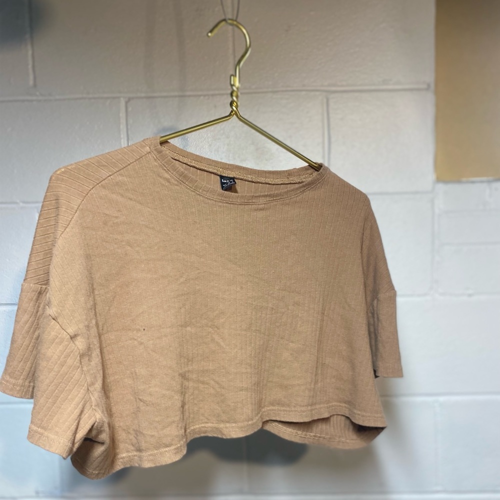 Brown Flowy Crop Top